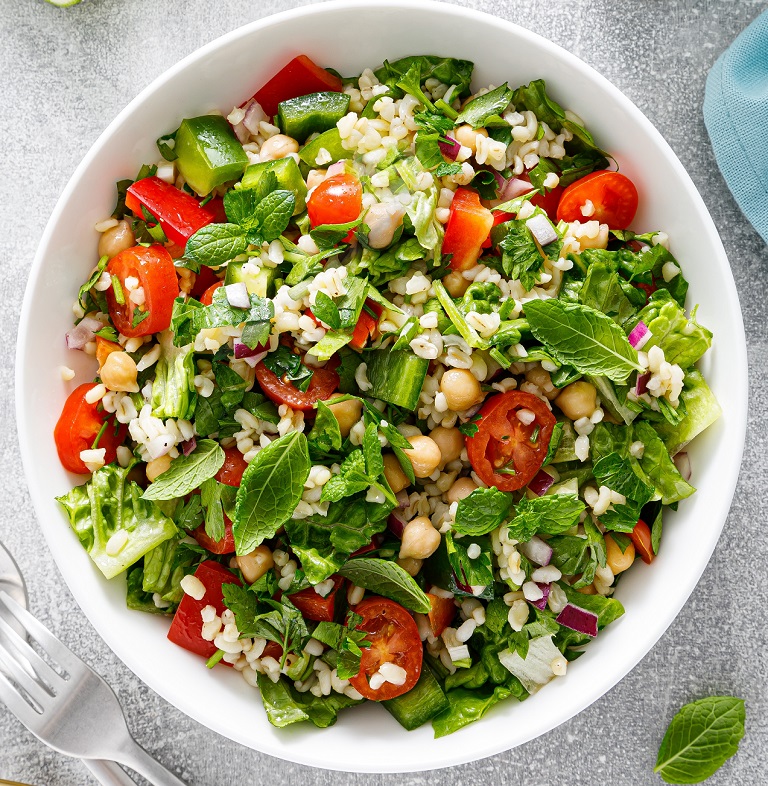 Honig-Feta Salat mit Kichererbsen - Eisberg Country